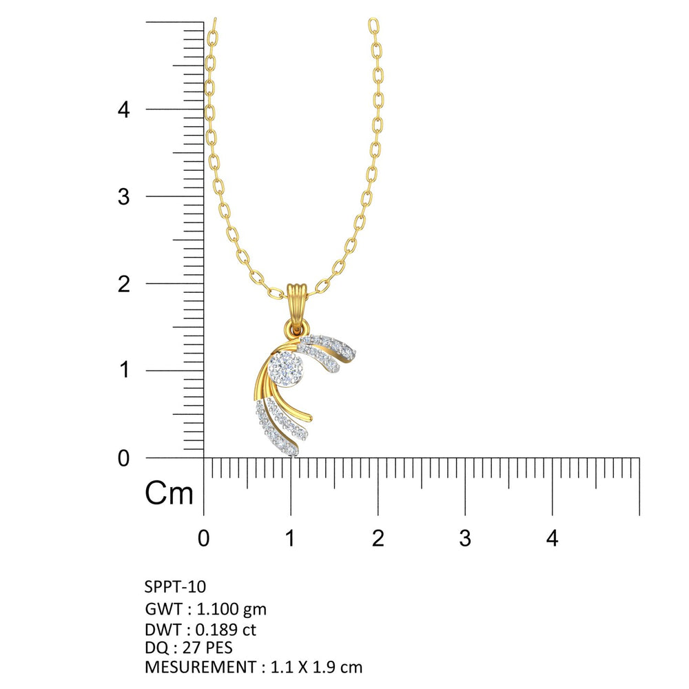 Radiant Aurora Diamond Pendant