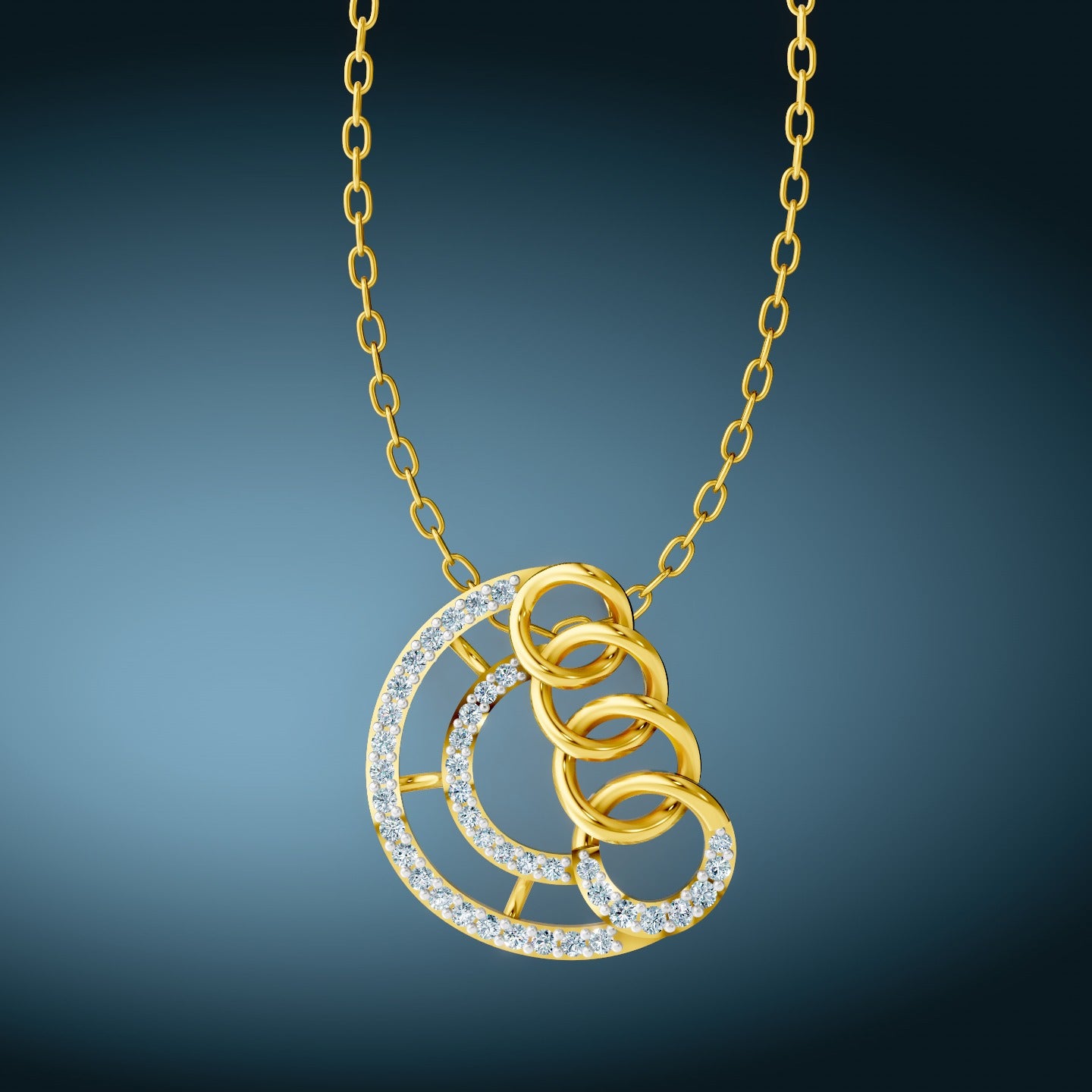 Eternal Orbit Diamond Pendant