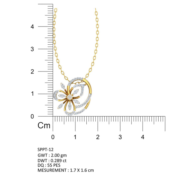 Royal Blossom Diamond Pendant hover image