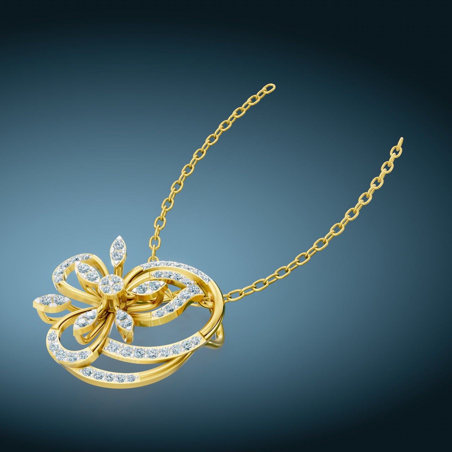 Royal Blossom Diamond Pendant