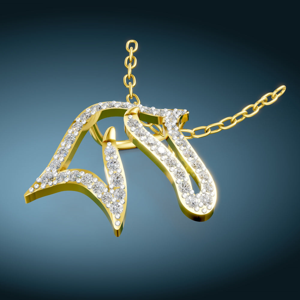 Royal Ribbon Diamond Pendant