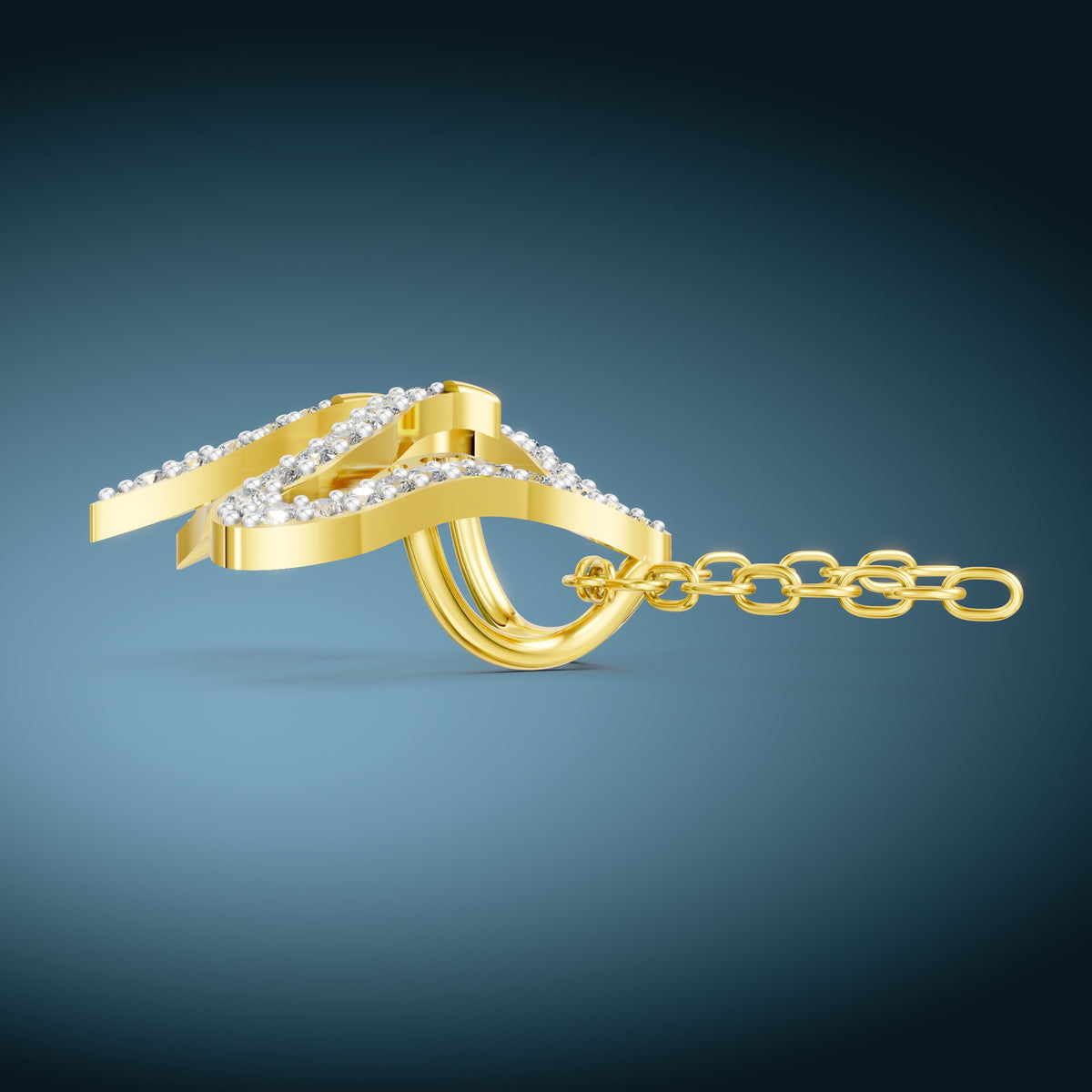Royal Ribbon Diamond Pendant
