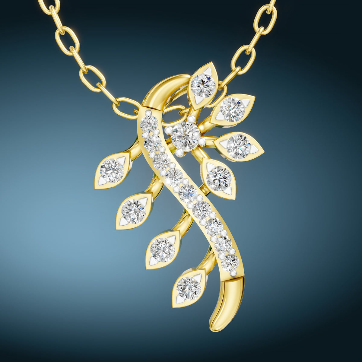 Royal Vine Diamond Pendant