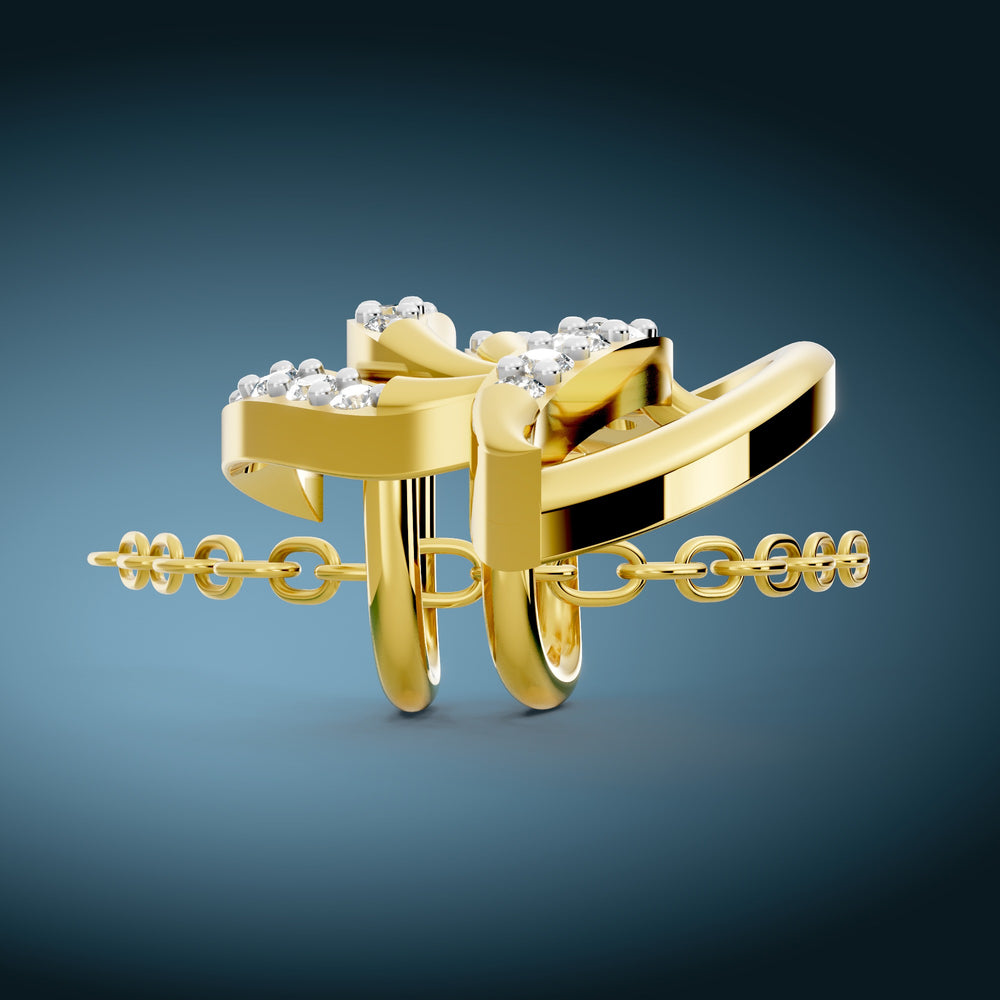 Flame Petals Diamond Pendant