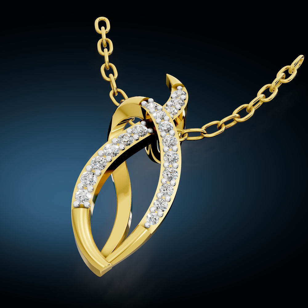 Serene Twist Diamond Pendant