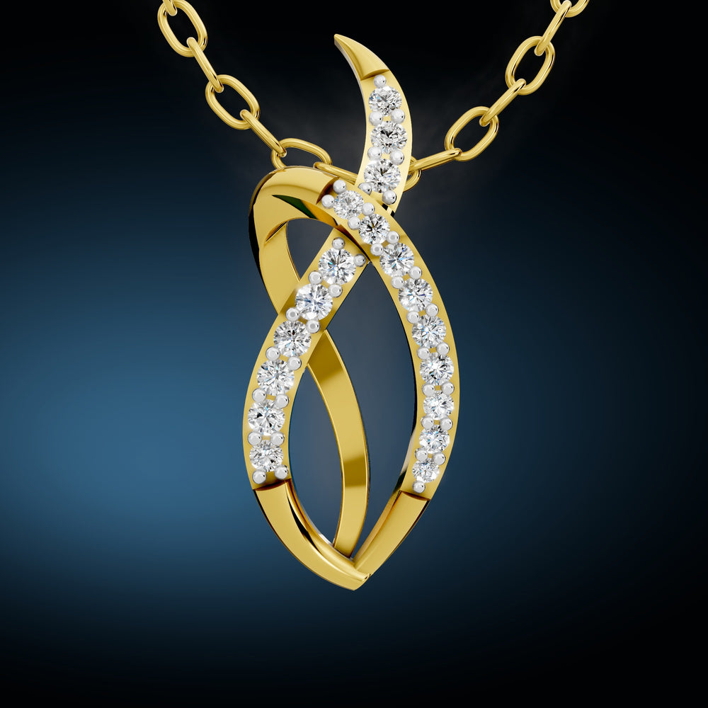 Serene Twist Diamond Pendant