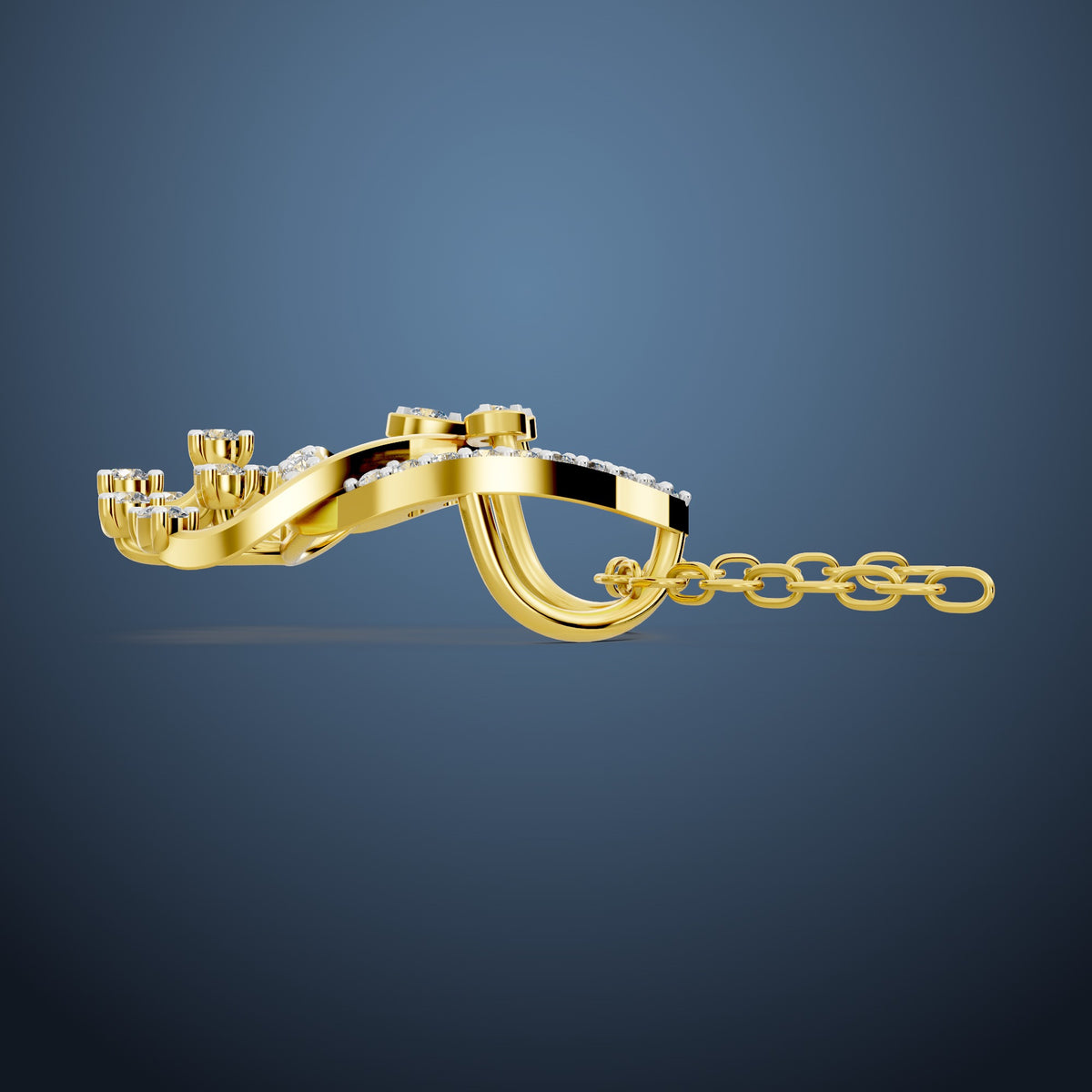 Diamond Cascade Bloom Pendant