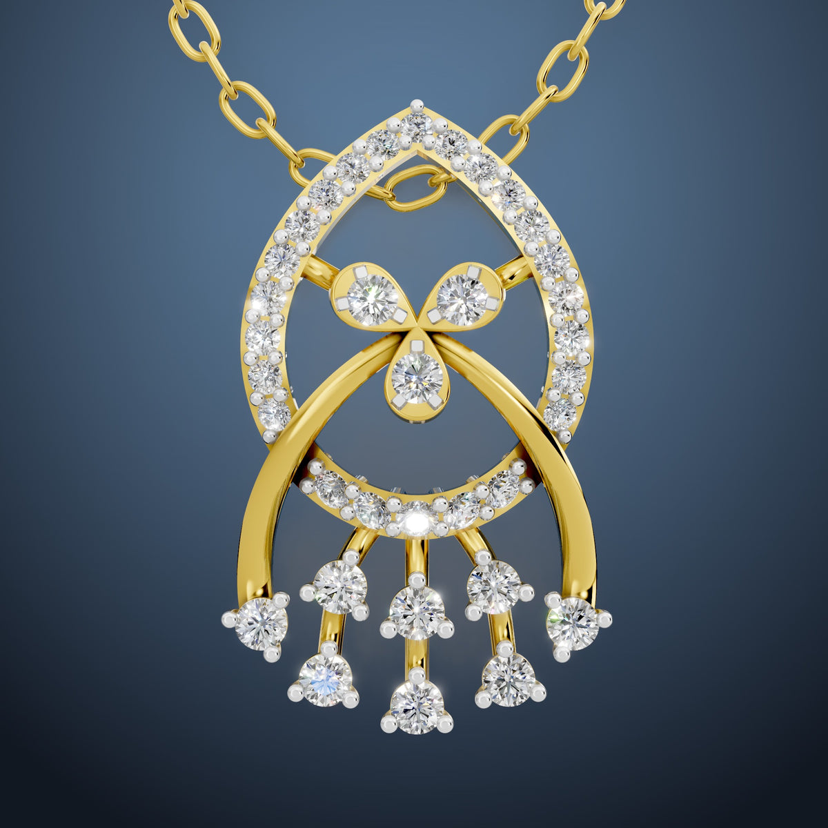 Diamond Cascade Bloom Pendant