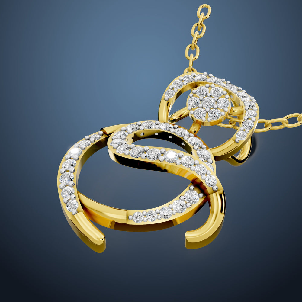 Floral Orbit Diamond Pendant
