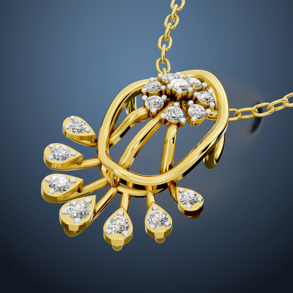 Radiant Blossom Drop Pendant