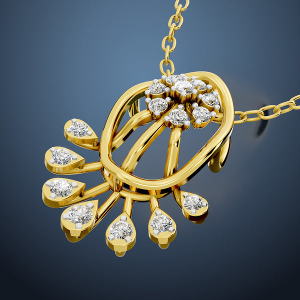 Radiant Blossom Drop Pendant