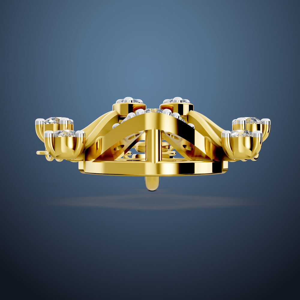 Royal Lotus Spark Diamond Pendant