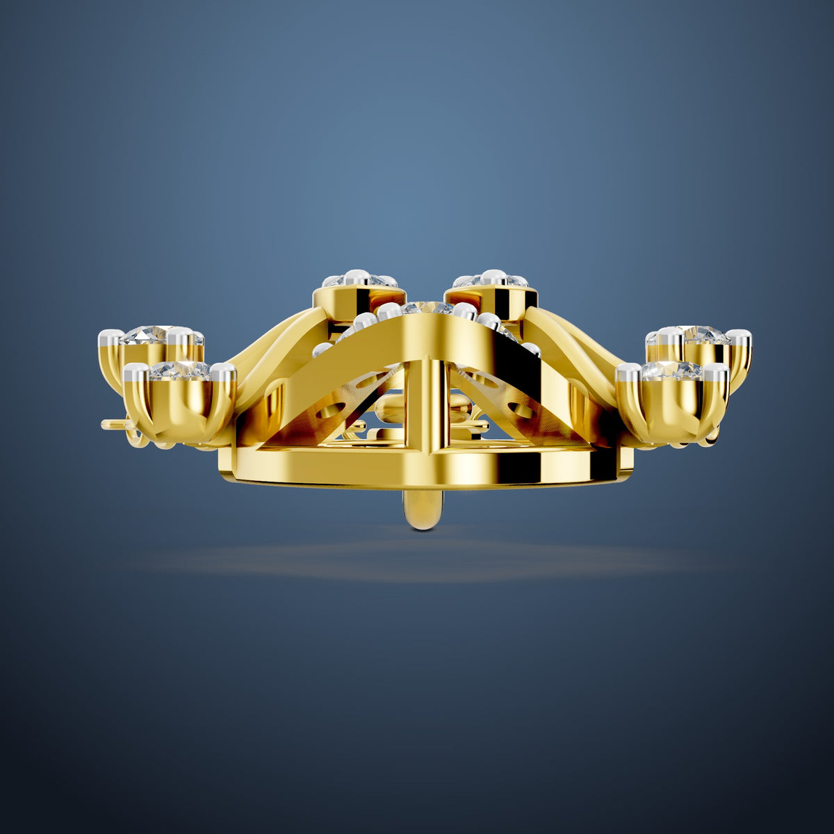 Royal Lotus Spark Diamond Pendant