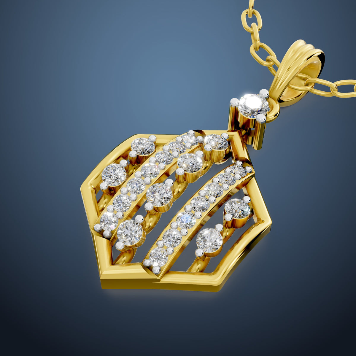 Radiant Prism Diamond Pendant