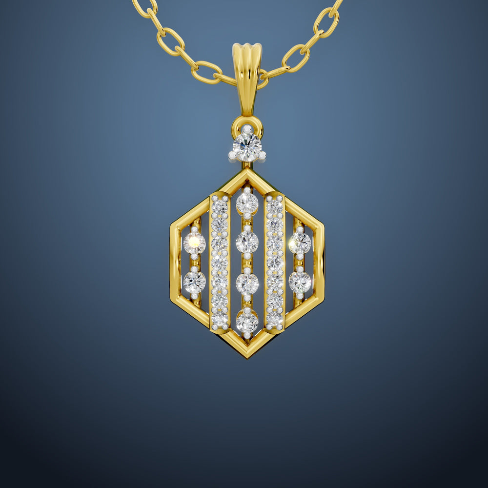 Radiant Prism Diamond Pendant