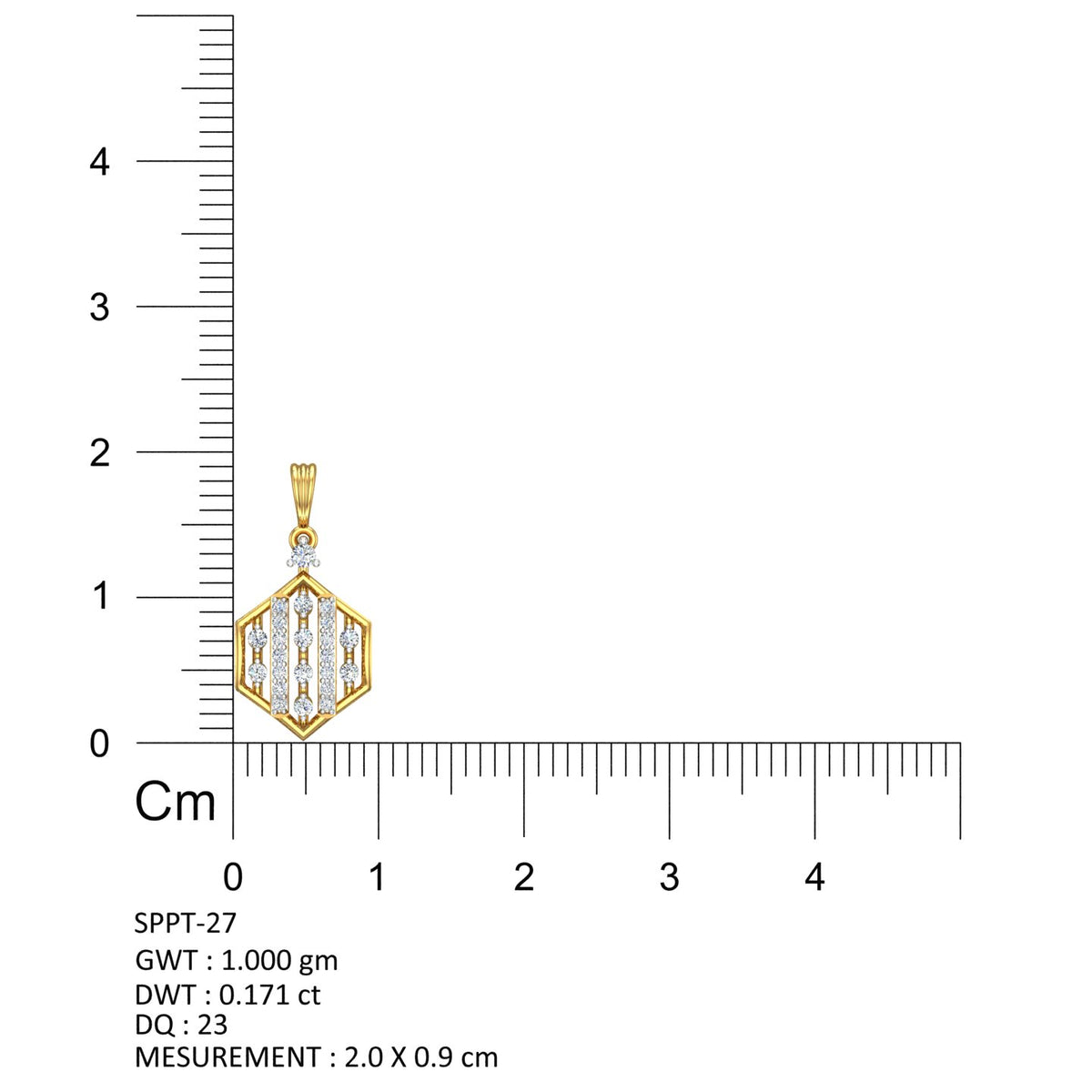 Radiant Prism Diamond Pendant