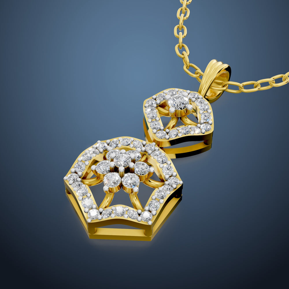 Celestial Bloom Diamond Pendant