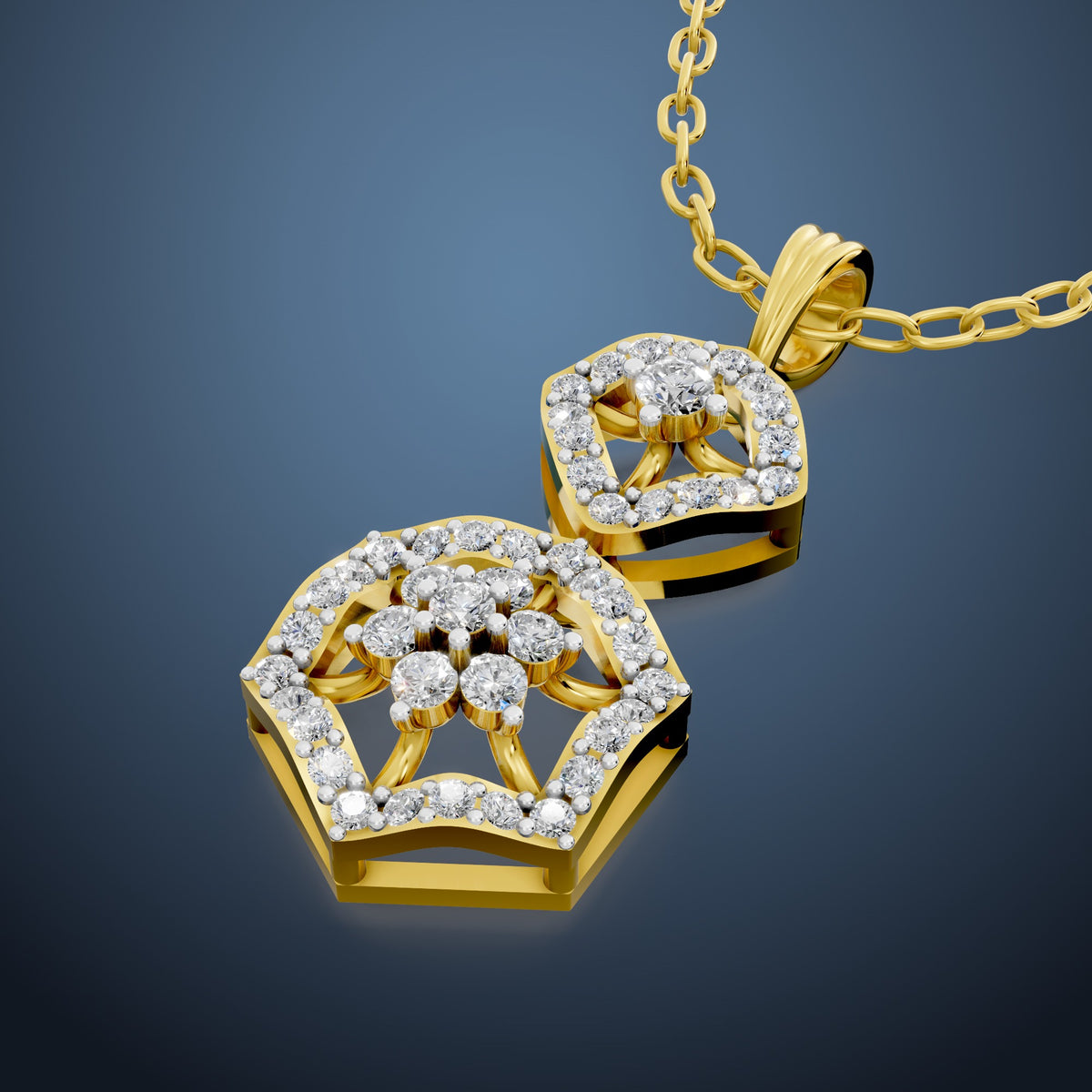 Celestial Bloom Diamond Pendant