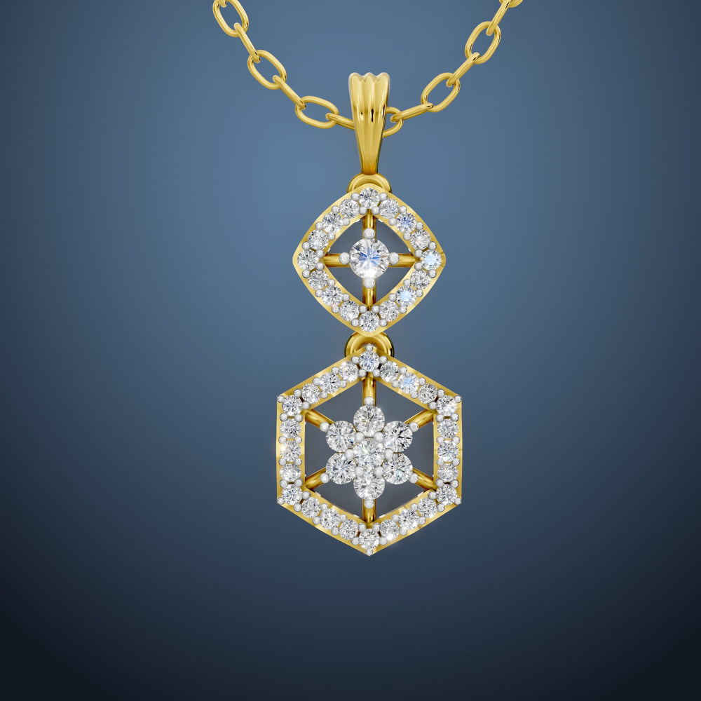 Celestial Bloom Diamond Pendant