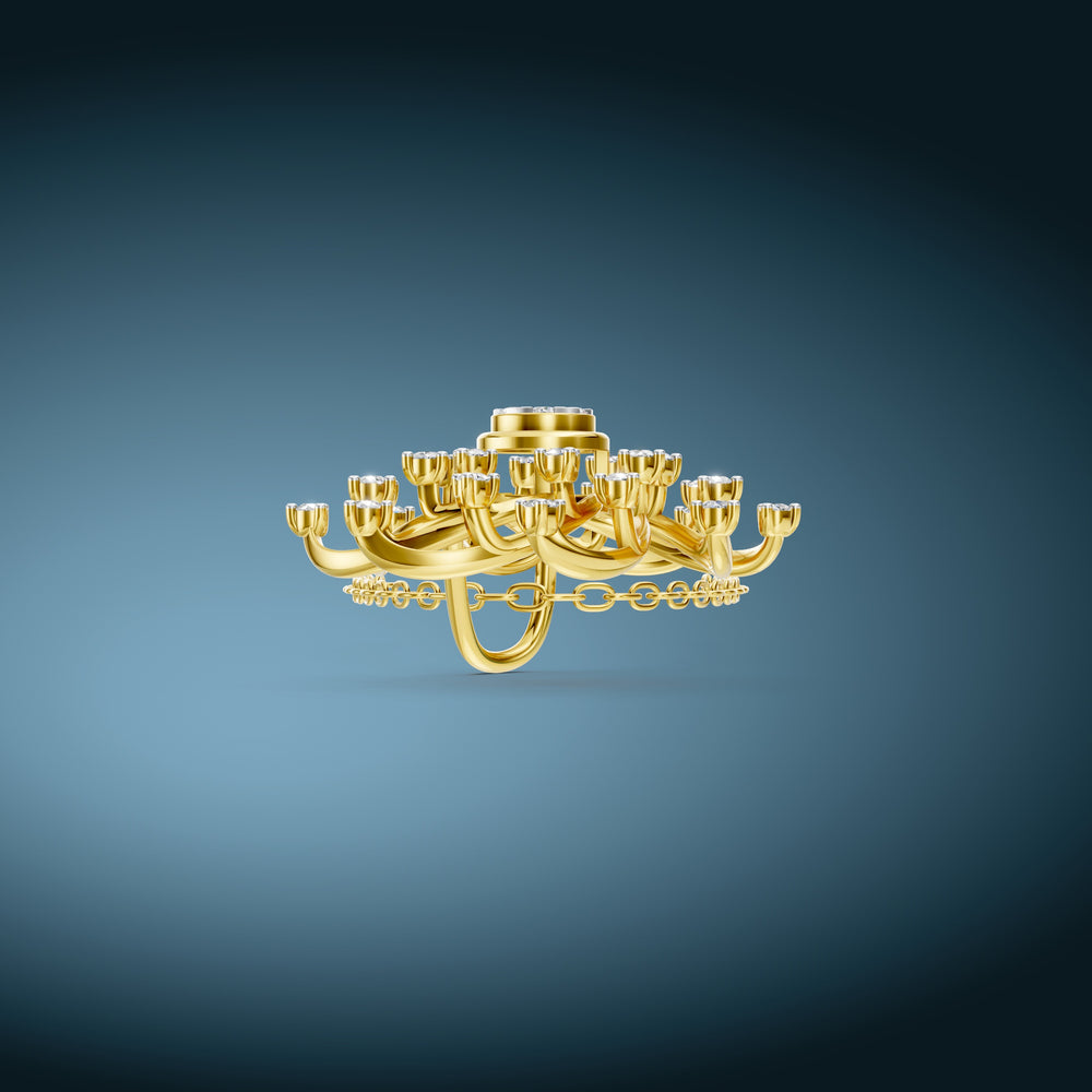 Celestial Spiral Diamond Pendant