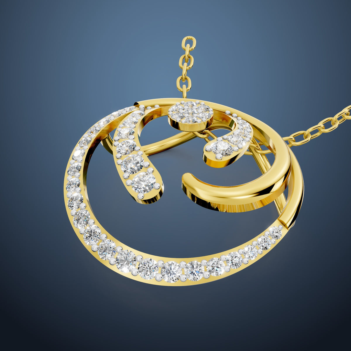 Eternal Swirl Diamond Pendant