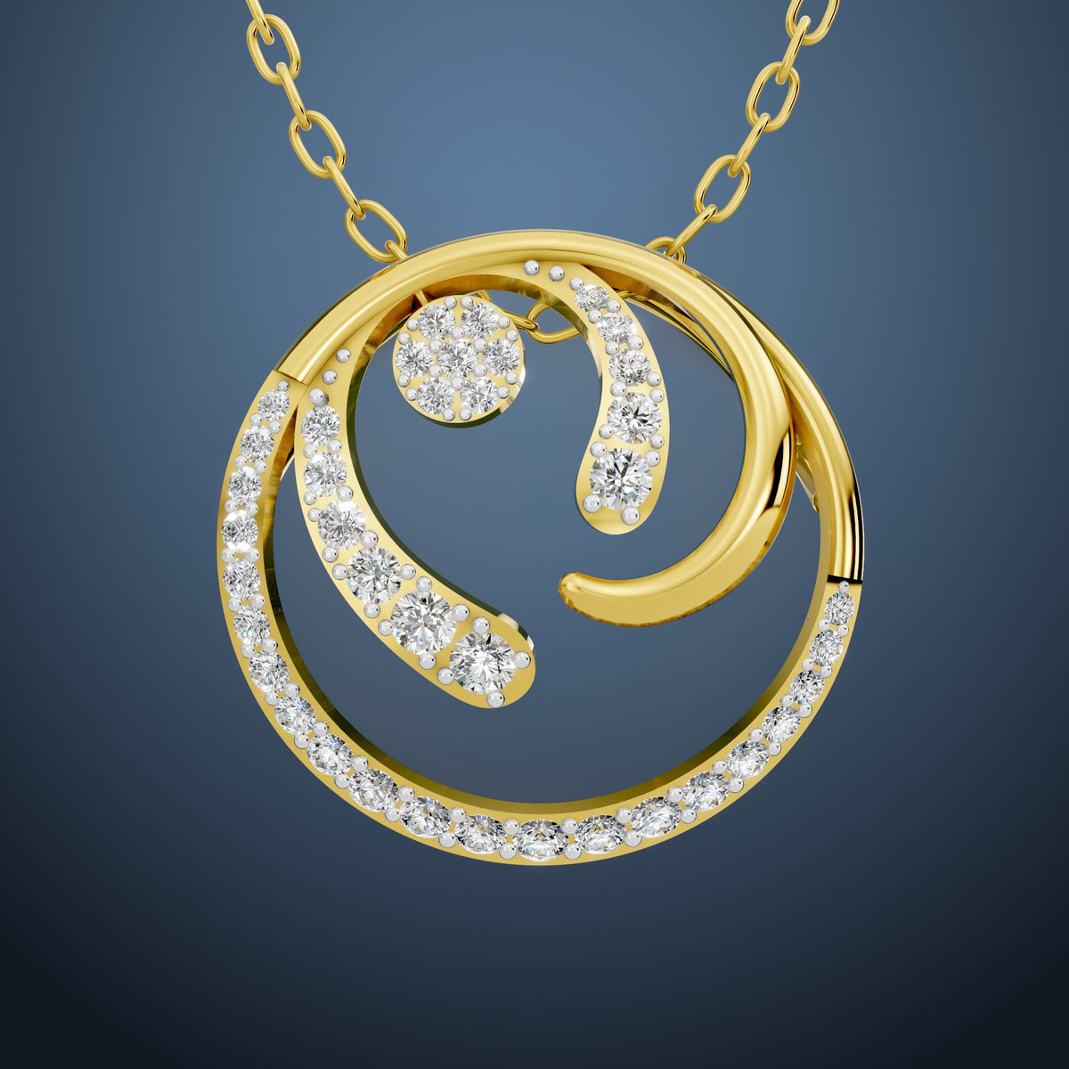 Eternal Swirl Diamond Pendant