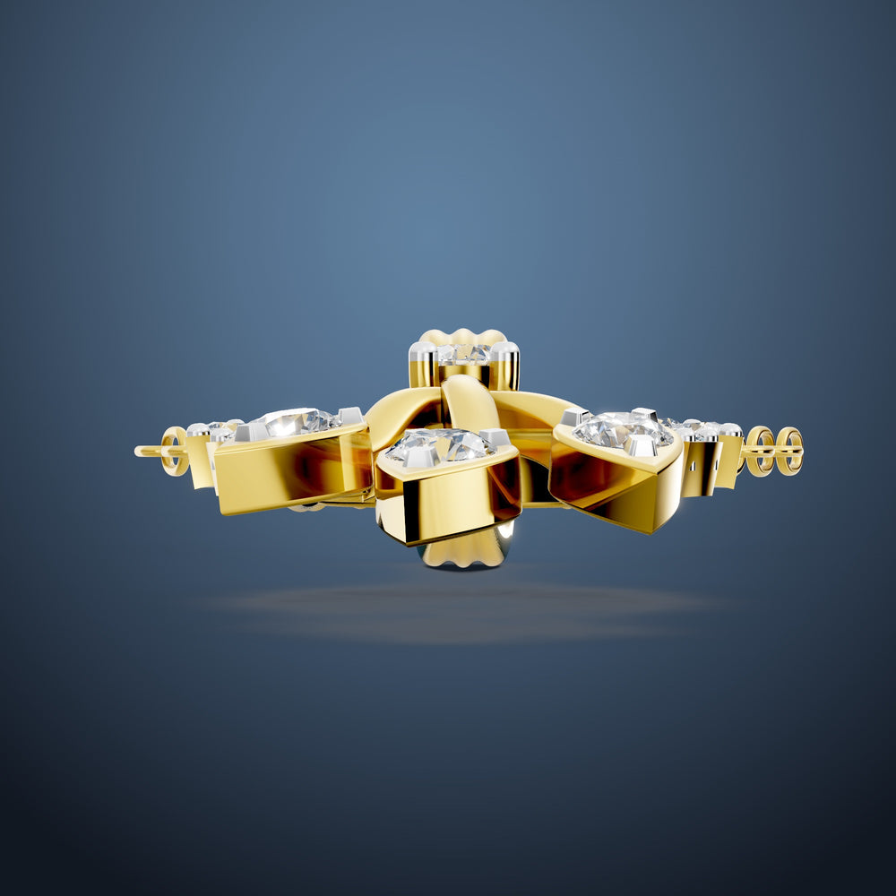 Sunburst Trio Diamond Pendant