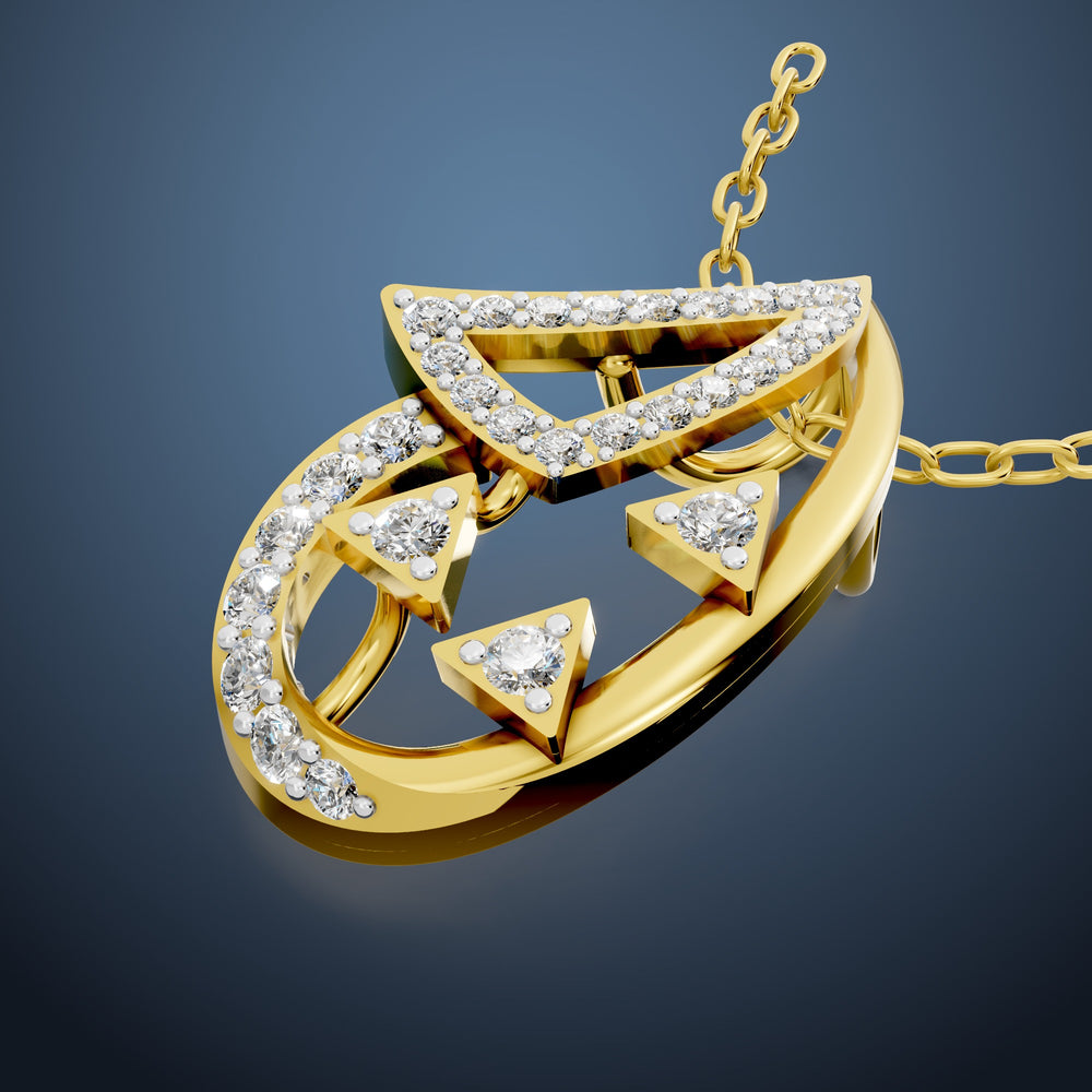Eclipse Arc Diamond Pendant