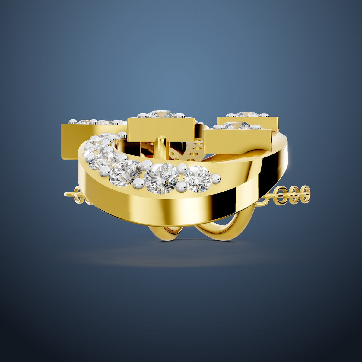 Eclipse Arc Diamond Pendant