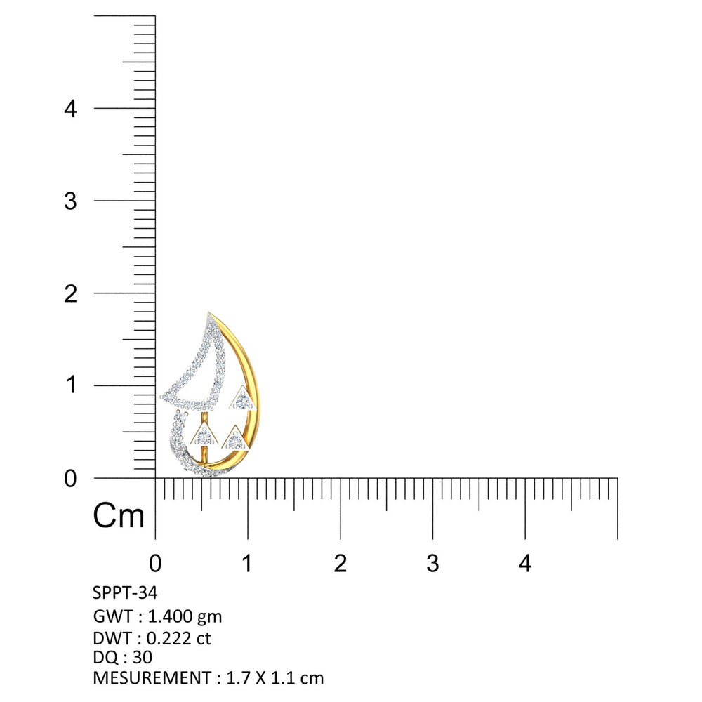 Eclipse Arc Diamond Pendant