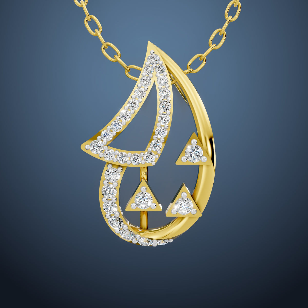 Eclipse Arc Diamond Pendant