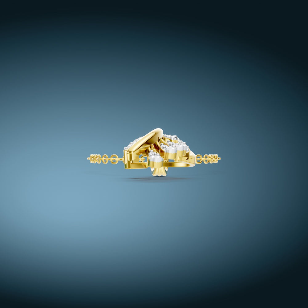 Golden Fern Diamond Pendant