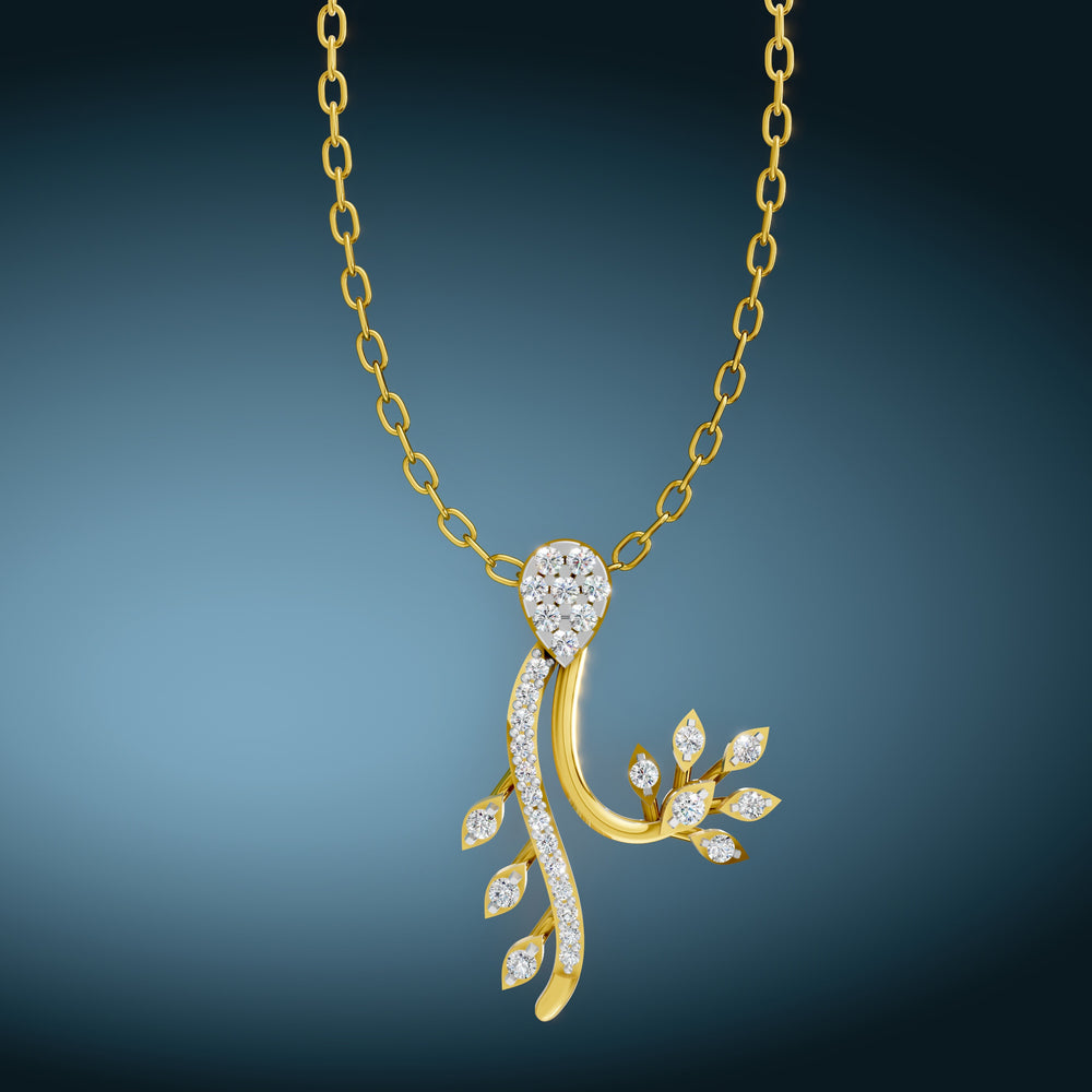 Blooming Vine Diamond Pendant