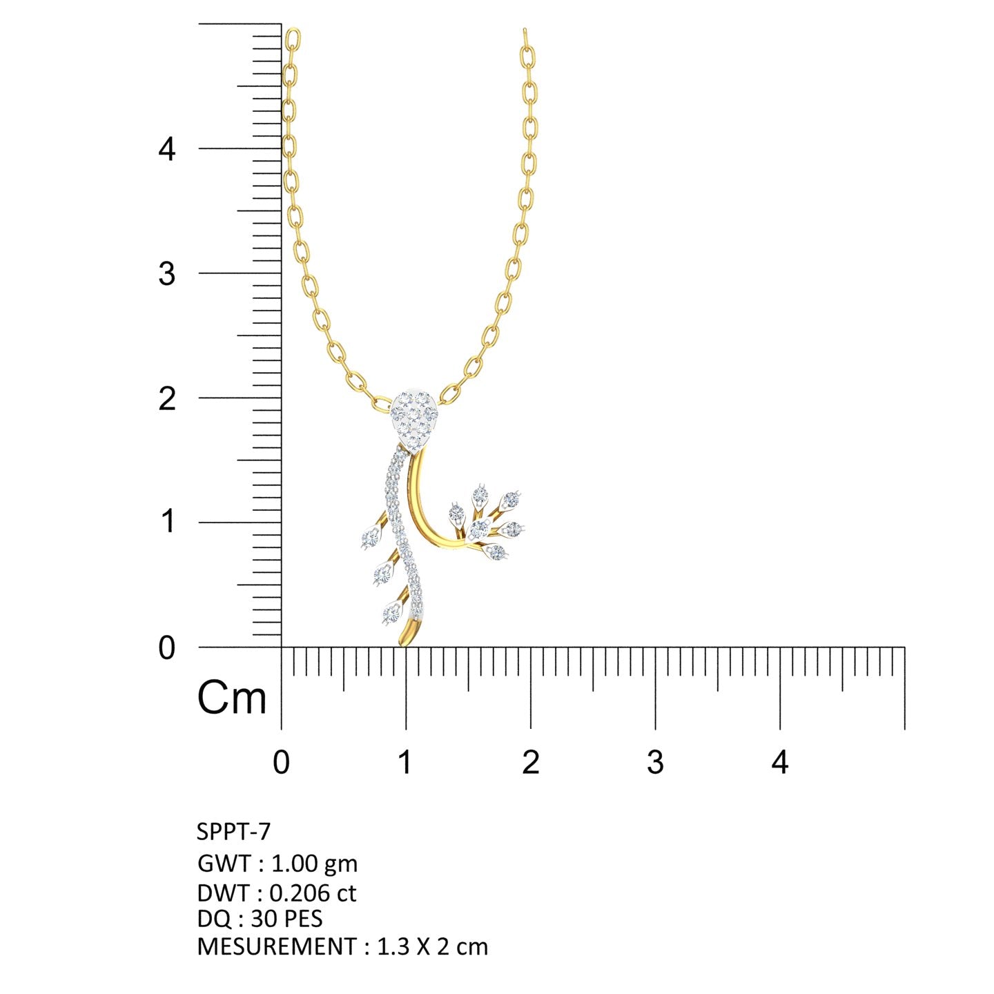 Blooming Vine Diamond Pendant