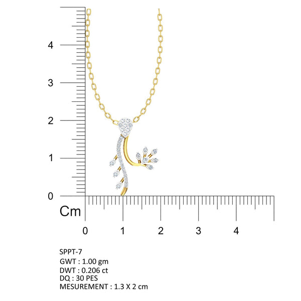 Blooming Vine Diamond Pendant hover image