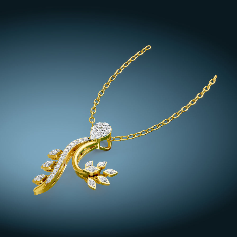 Blooming Vine Diamond Pendant