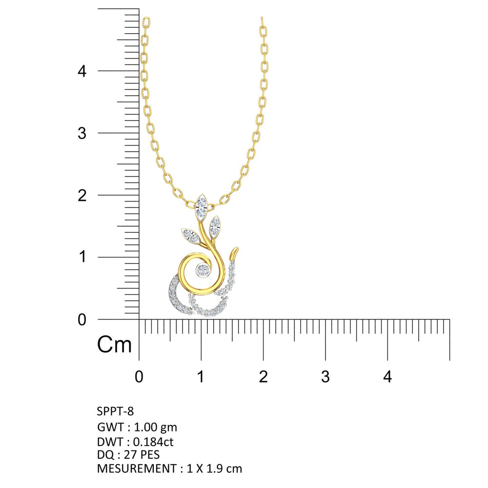 Twilight Vine Diamond Pendant