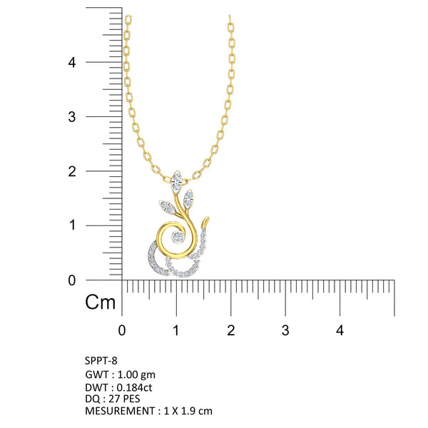 Twilight Vine Diamond Pendant hover image