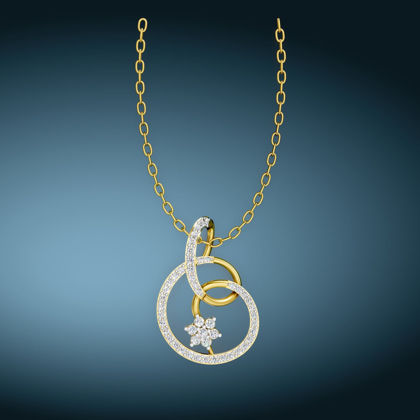 Infinity Bloom Diamond Pendant