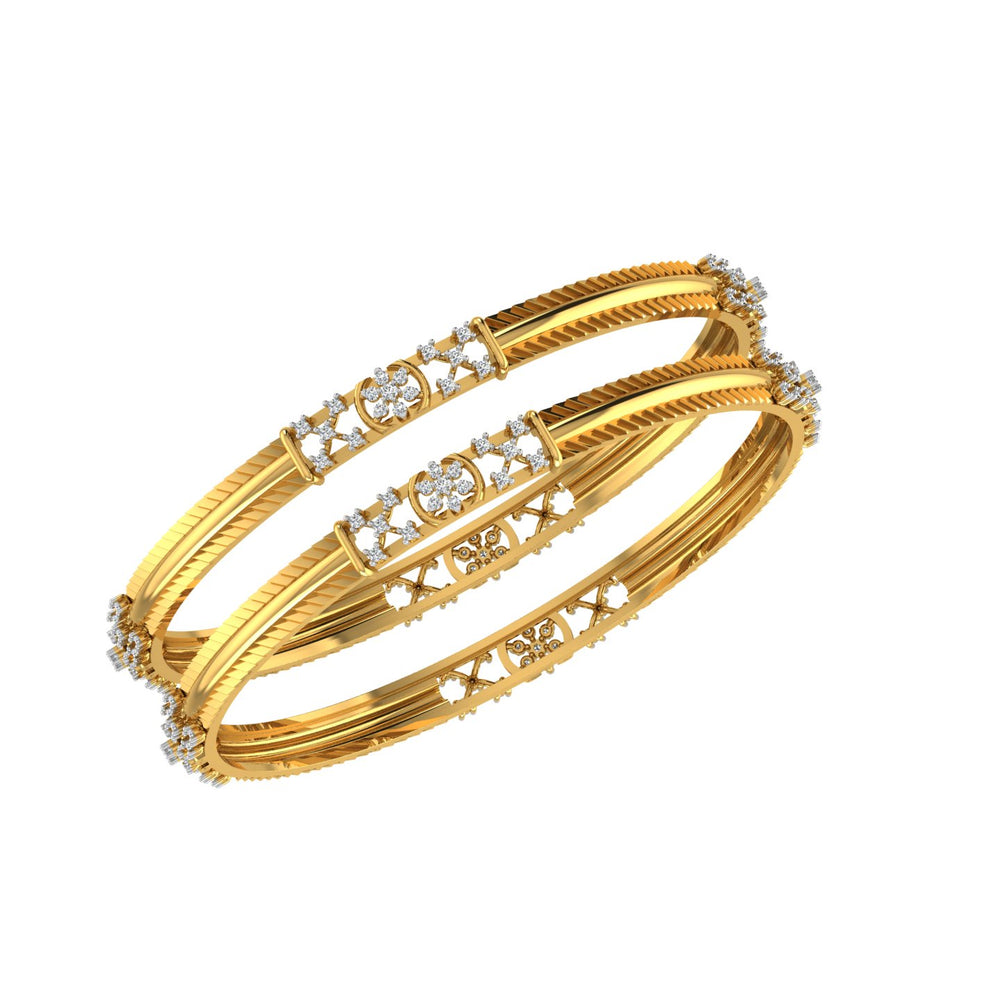 Xora Blossom Diamond Bangle