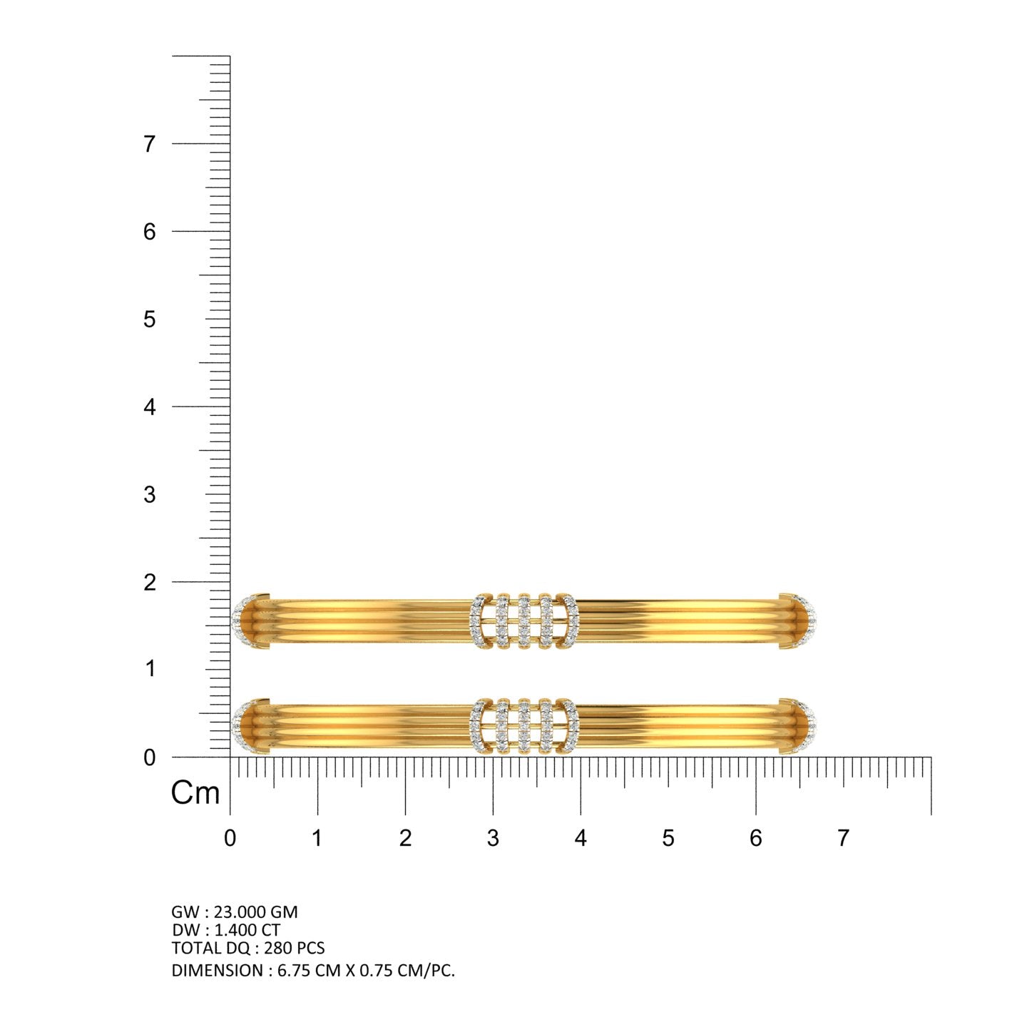 Royal Rhythm Diamond Bangle