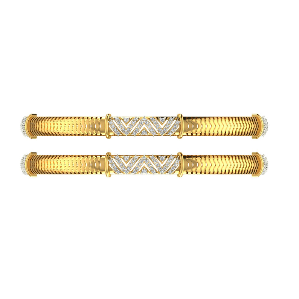 Chevron Royale Diamond Bangle