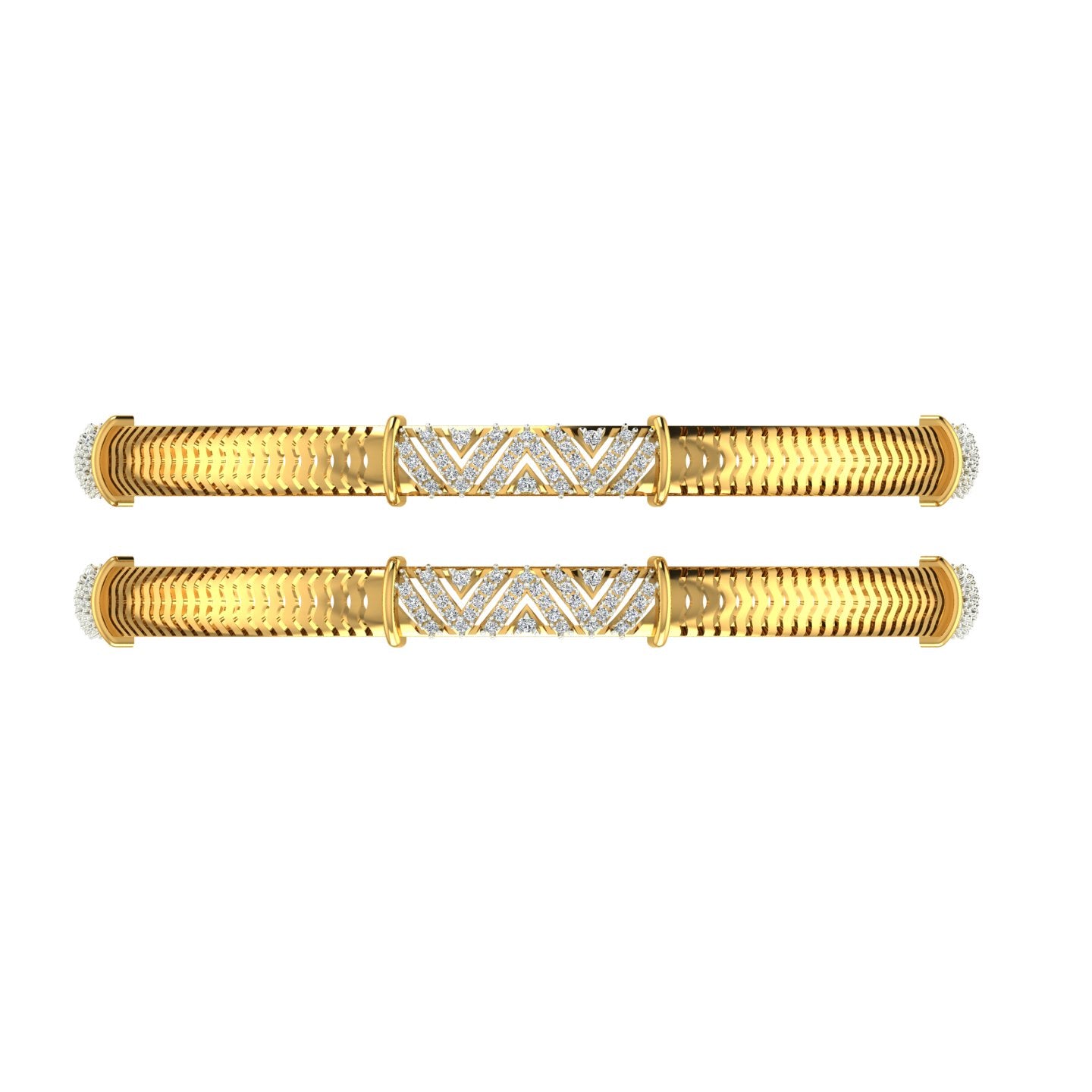 Chevron Royale Diamond Bangle