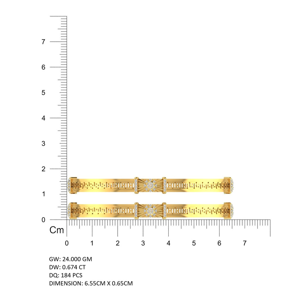 Sunburst Grace Diamond Bangle