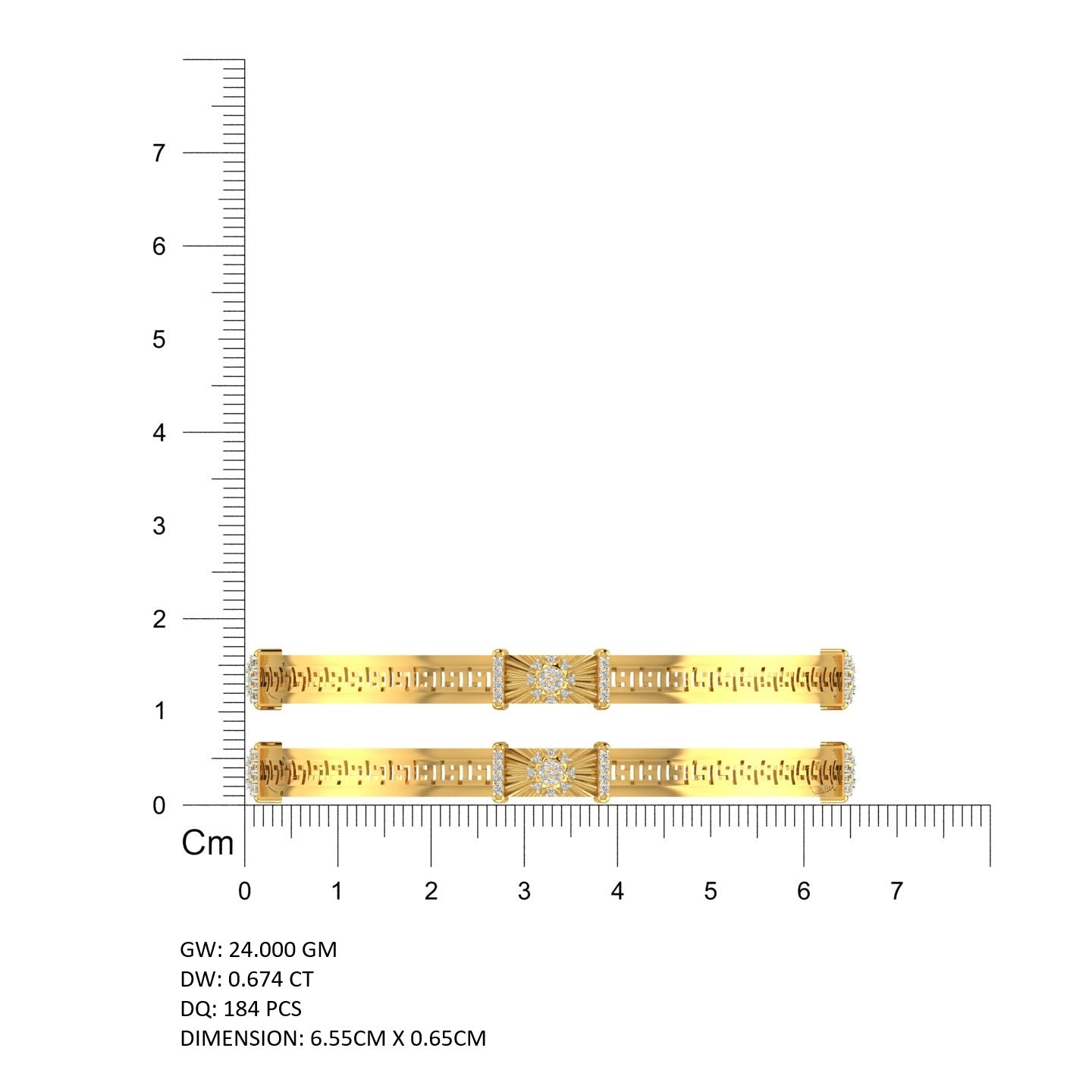 Sunburst Grace Diamond Bangle