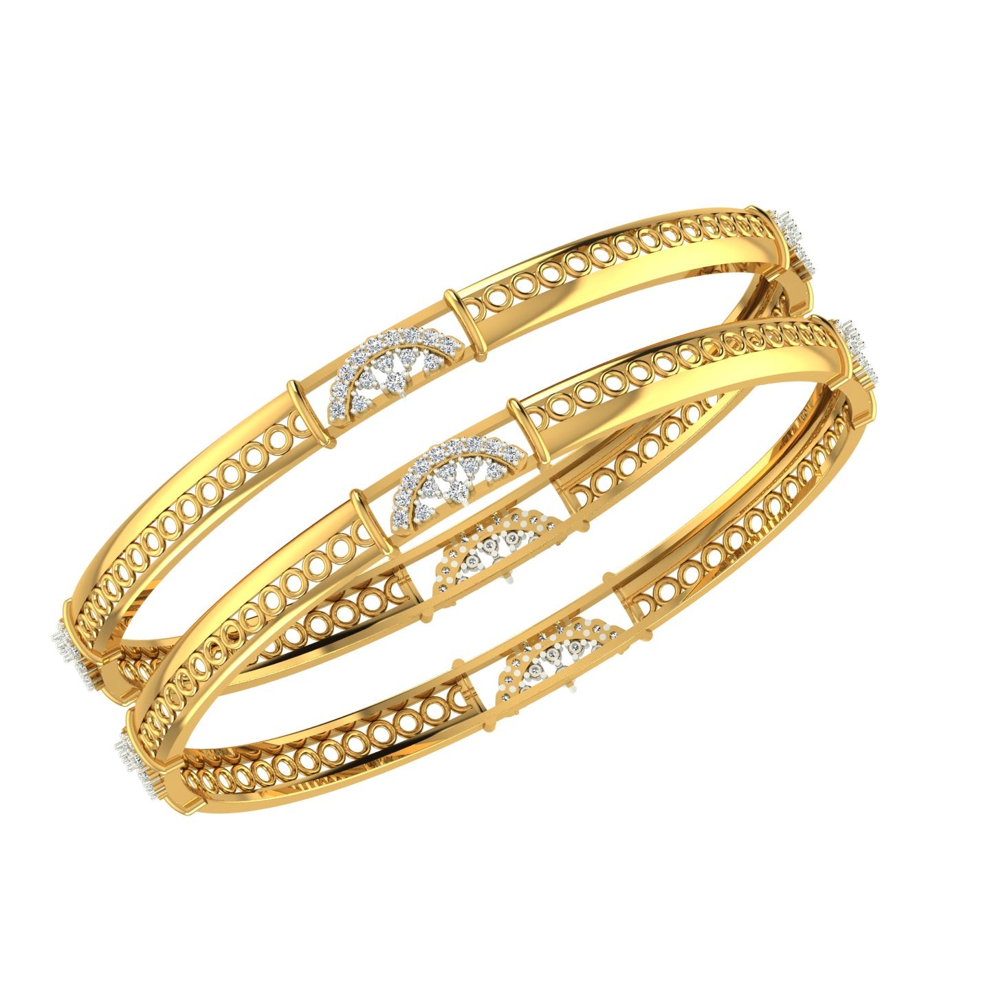 Moon Arc Diamond Bangle