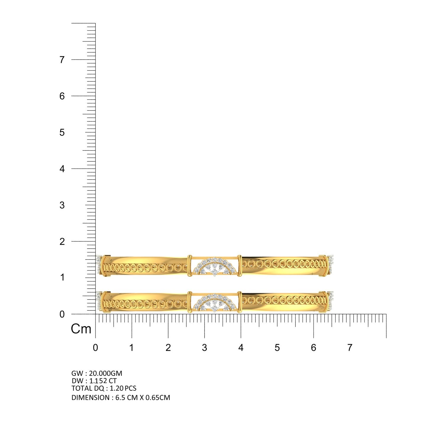 Moon Arc Diamond Bangle