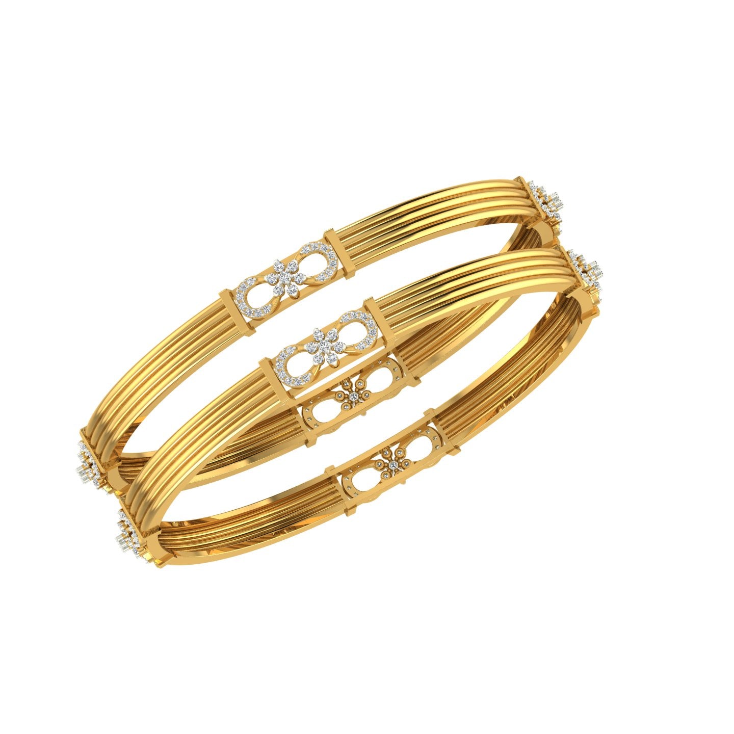 Infinity Blossom Diamond Bangle