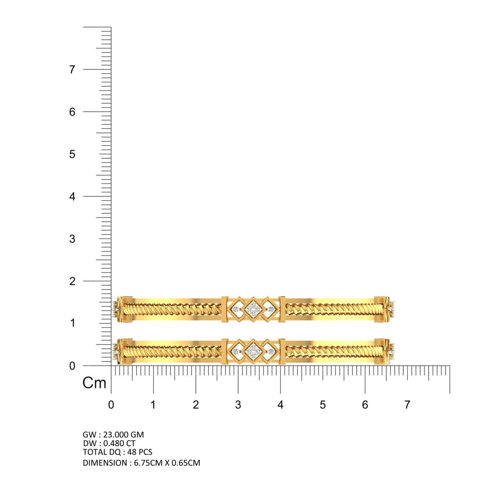 Regal Weave Diamond Bangle