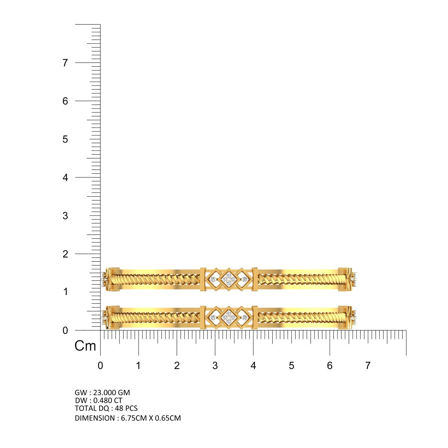 Regal Weave Diamond Bangle